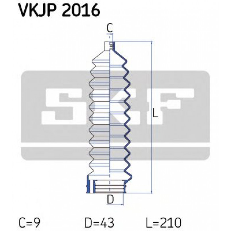 VKJP 2016 SKF - Пильовик привідного валу